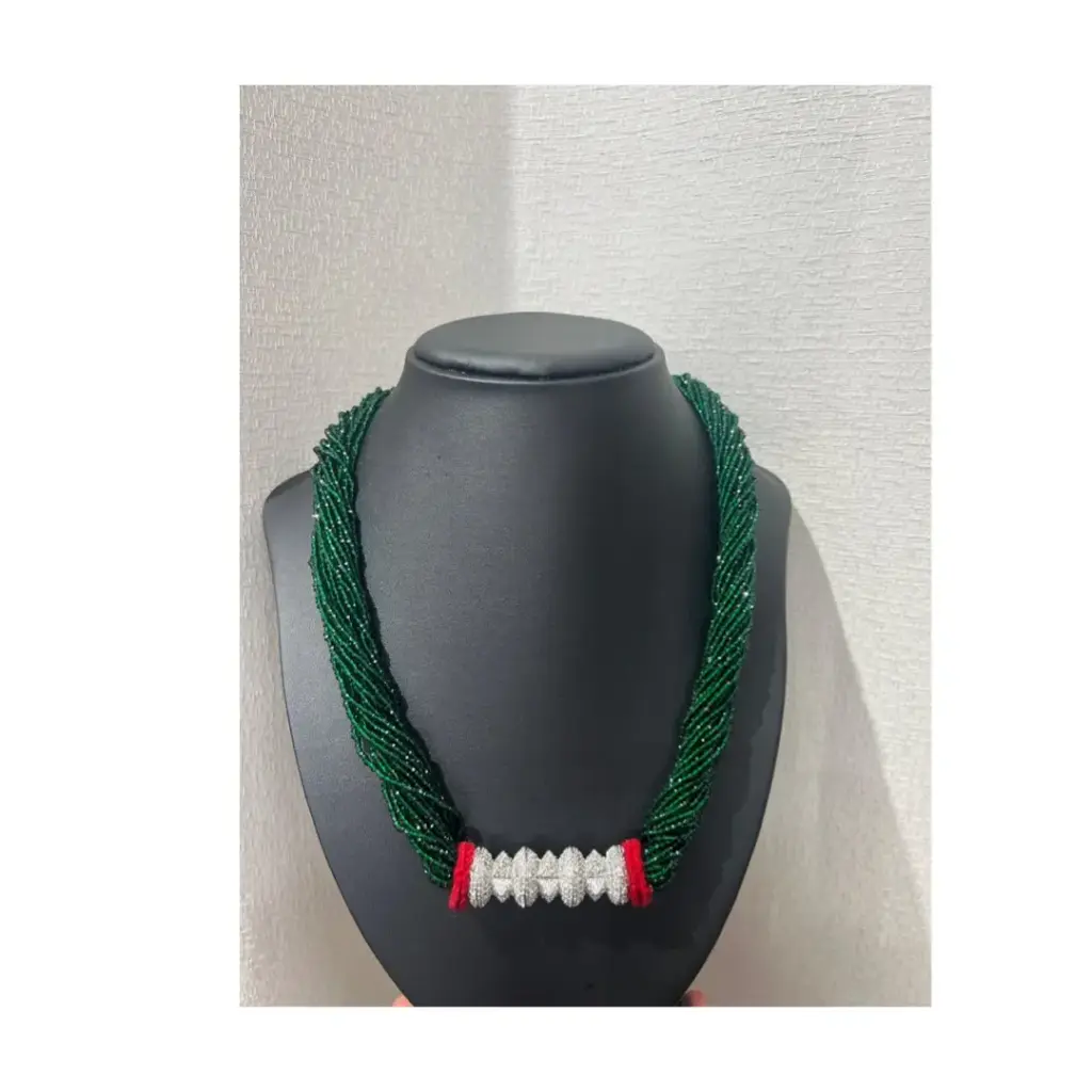 麥利提拉哈里綠色鑲美國水鑽首飾