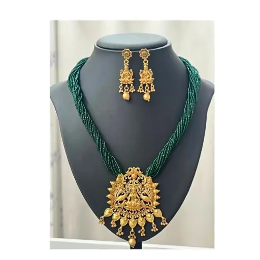 女神款鍍金提拉哈里鑲水寶石首飾